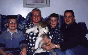 Lisa, John, the boys and Meeko