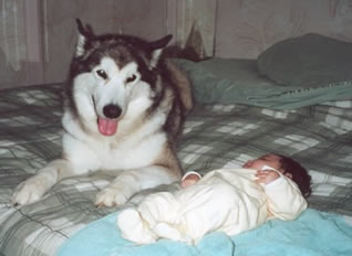 Koani with baby Isabella