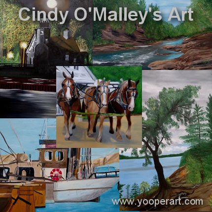 The beautiful landscapes, seascapes and more by Cindy O'Malley in oil paints.  Original artwork to purchase, unframed and framed.